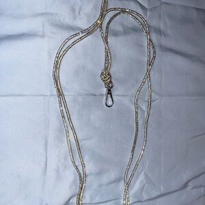 Silver Rhinestone Rope Purse Strap